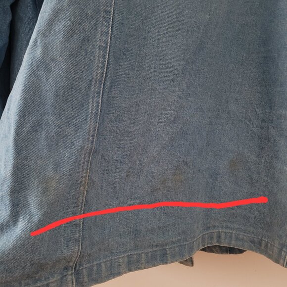 Y2K Only Brand Oversized Jean Jacket/Coat-One Size-AS-IS: Some Staining - Picture 11 of 12